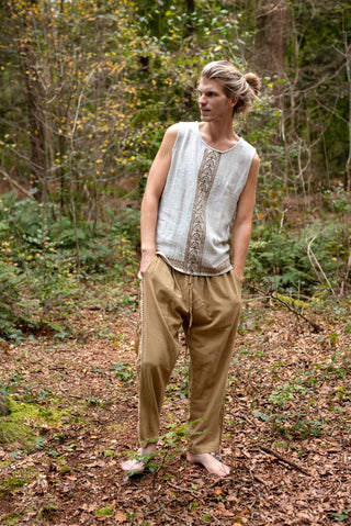 Raja Pants Natural Border