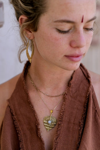 Long Drops Earrings Brass