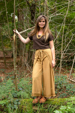 Wrap Pants with Blockprint