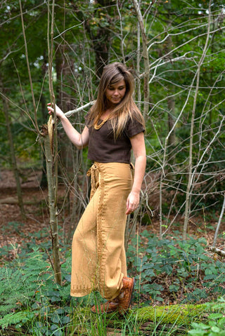 Wrap Pants with Blockprint