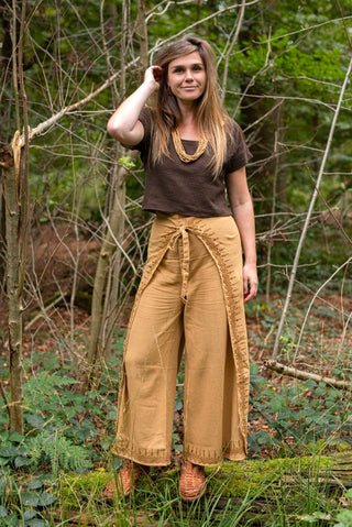 Wrap Pants with Blockprint