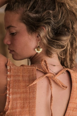 Isis Earrings Brass
