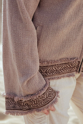 Flower Bomber Jacket Dusty Amethyst