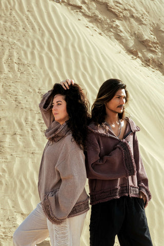 Flower Bomber Jacket Dusty Amethyst