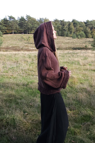 Flower Bomber Jacket Dark Brown