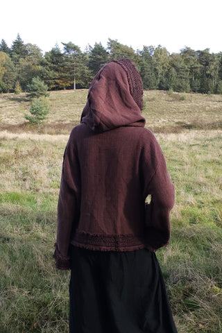 Flower Bomber Jacket Dark Brown