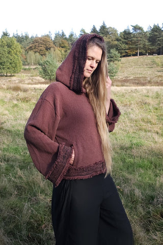 Flower Bomber Jacket Dark Brown