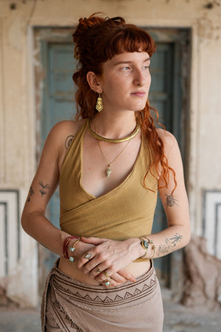 Larimar Bracelet Brass