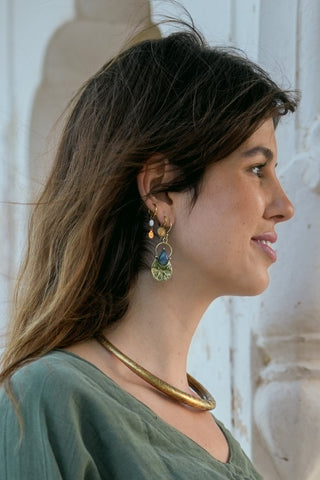 Inca Earrings Brass
