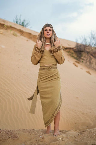 Veda Wrap Skirt Desert