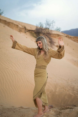 Veda Wrap Skirt Desert