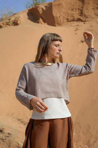 Tawa Crop Top Dusty Amethyst