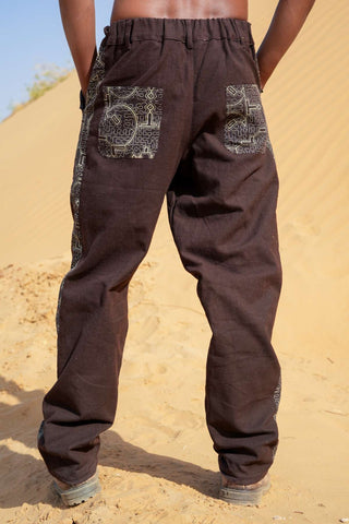 Handloom Pants Dark Brown