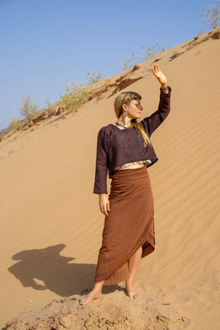 Tawa Crop Top Dark Brown