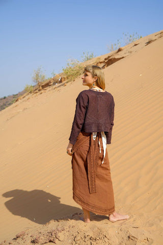 Tawa Crop Top Dark Brown