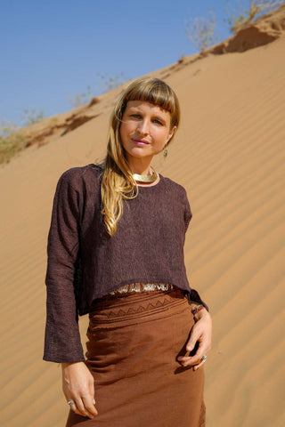 Tawa Crop Top Dark Brown