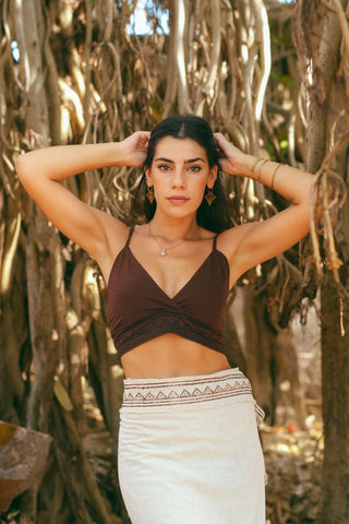 Kaya Bra Top Dark Brown