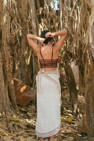Veda Wrap Skirt Natural