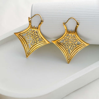 Kali Blossom Earrings Brass