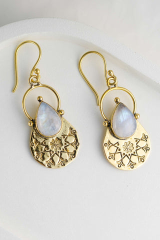 Inca Earrings Brass