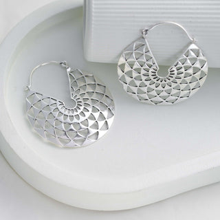 Cosmic Earrings Silverplated Brass