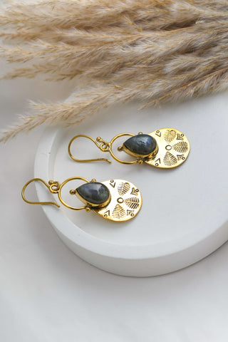 Inca Earrings Brass