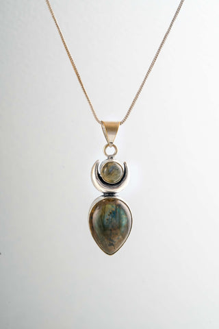 Goddess Pendant Silverplated Brass