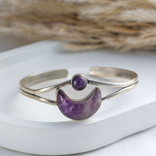 Moon Bracelet Silverplated Brass