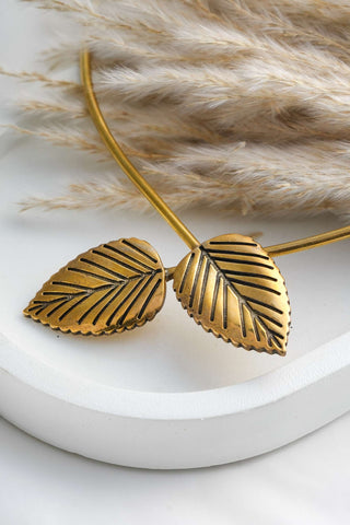 Leaves Necklace Brass
