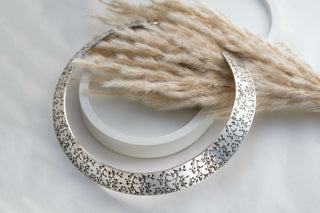 Flower Choker Silverplated Brass