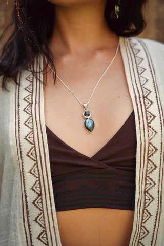 Goddess Pendant Silverplated Brass