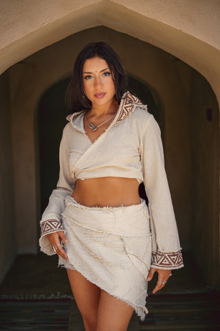 Luna Patch Skirt Natural