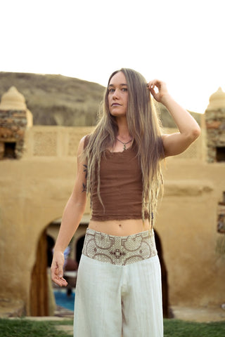 Solstice Lace-Up Top Earth