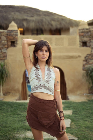 Luna Patch Skirt Earth