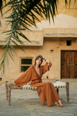 Hikari Kimono Dress Masala