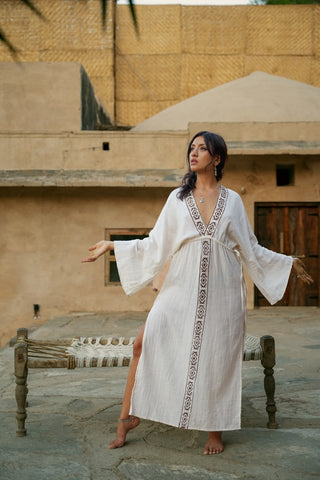 Hikari Kimono Dress Natural