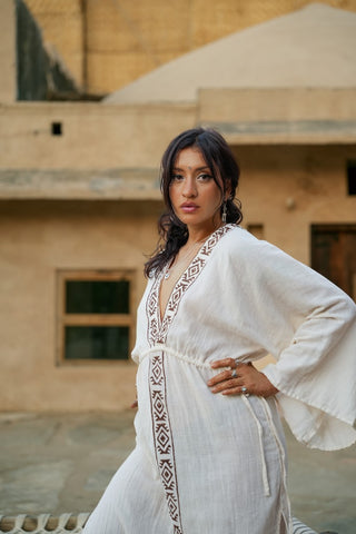 Hikari Kimono Dress Natural