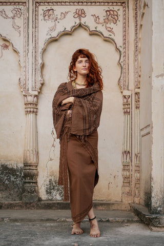 Veda Wrap Skirt Earth