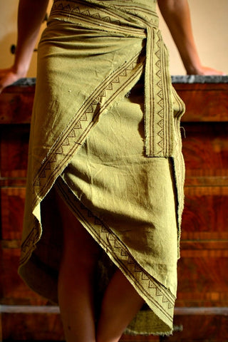 Veda Wrap Skirt Green