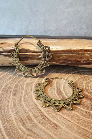 Star Earrings Brass