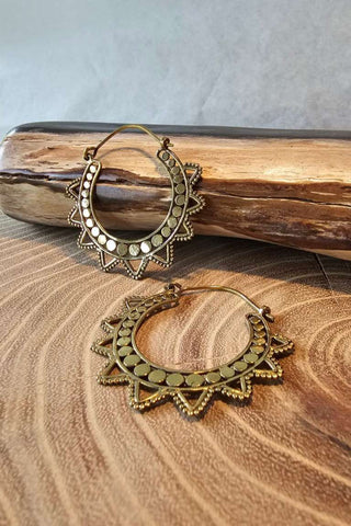 Star Earrings Brass