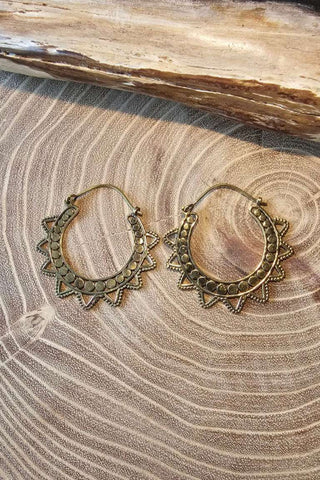 Star Earrings Brass