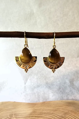 Isis Earrings Brass