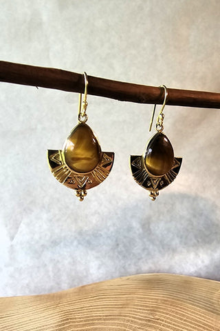 Isis Earrings Brass