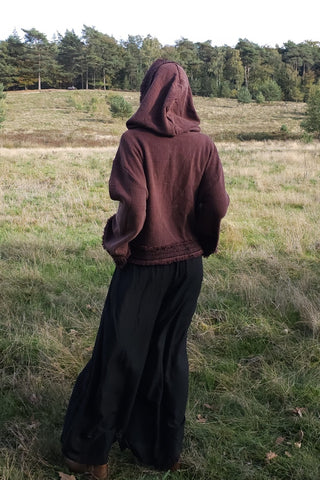 Flower Bomber Jacket Dark Brown