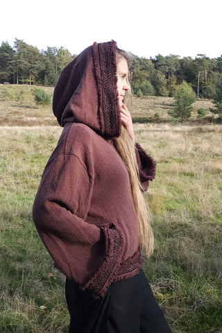 Flower Bomber Jacket Dark Brown