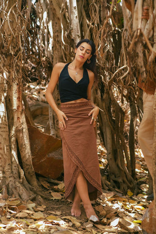 Tierra Wrap Top Black