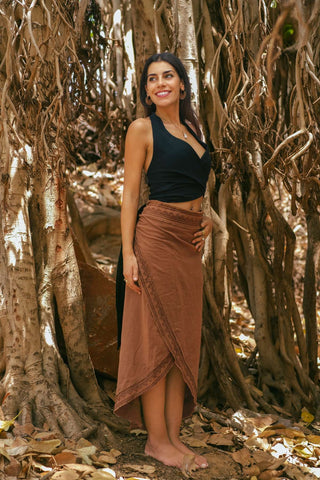 Tierra Wrap Top Black