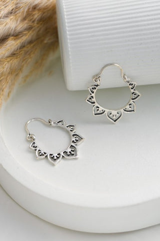 Heart Earrings Small Silverplated Brass