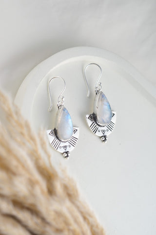 Isis Earrings Silverplated Brass